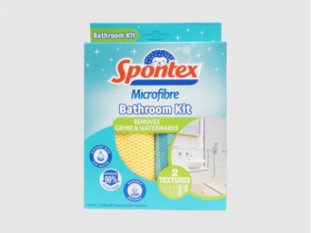 Spontex Microfibre Bathroom Kit