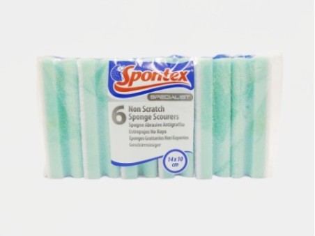 Spontex 6 Non Scratch Sponge Scourers