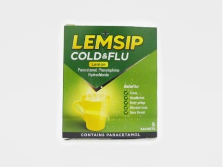 Lemsip Cold & Flu Lemon 5 Sachets