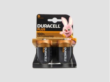 Duracell D Batteries (Pack of 2)