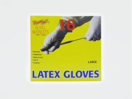 Royal Markets 16 Large Latex Gloves