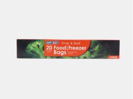 Safe Wrap 20 Snap & Seal Food-Freezer Bags