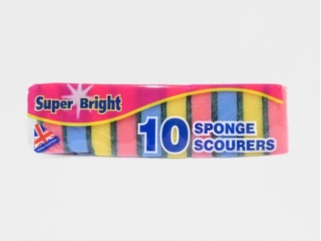 Super Bright 10 Sponge Scourers