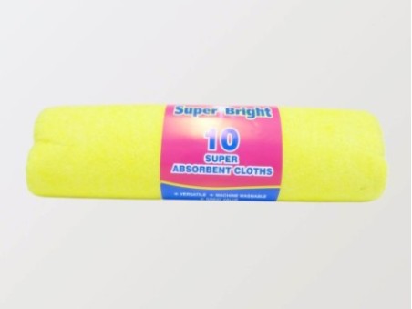 Super Bright 10 Super Absorbent Cloths