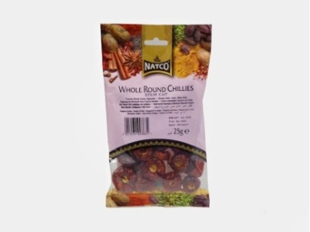 Natco Whole Round Chillies Stem Cut (25g)