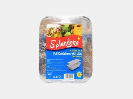 Splendore 20 Medium Foil Containers with Lids