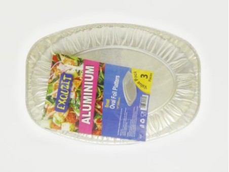 Exquzit 3 Small Oval Foil Platters