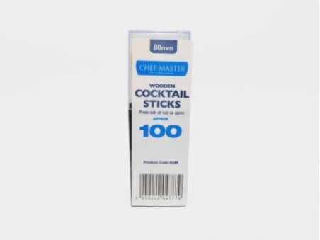 Chef Master 100 Wooden Cocktail Sticks
