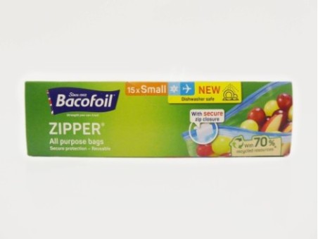 Bacofoil Zipper All Purpose Bags (15 x Small)