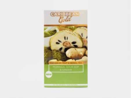 Caribbean Gold Moringa, Sour Sop & Ginger (18 Sachets) (40g)