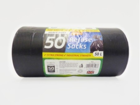 Castle 50 Black Refuse Sacks