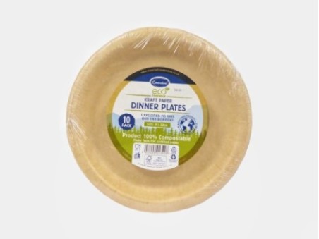Essential 10 Kraft Paper Dinner Plates