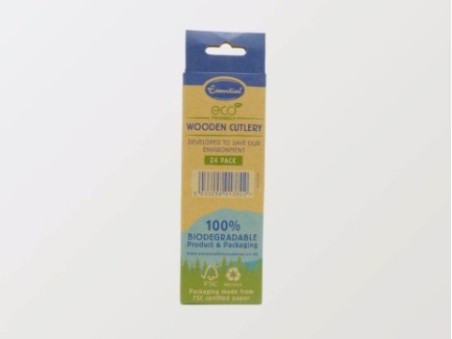 Essential Wooden Cutlery (Pack of 24)