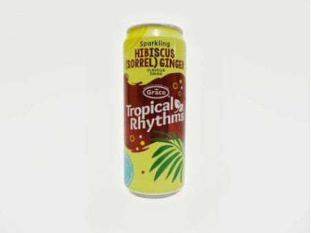 Grace Tropical Rhythms Sparkling Hibiscus (Sorrel) Ginger Can (330ml)