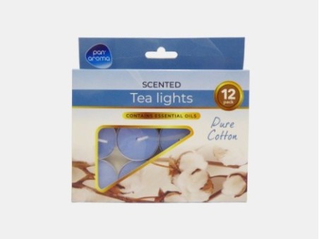 Pan Aroma 12 Pure Cotton Scented Tea Lights
