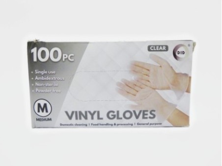 DID 100 Medium Vinyl Gloves