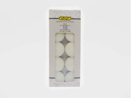 GSD 10 White Tea Light Candles