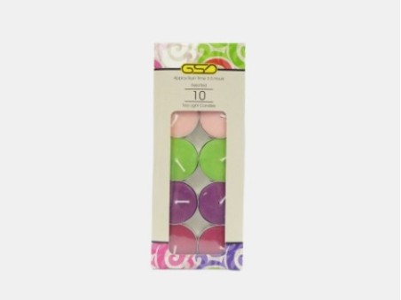 GSD 10 Assorted Tea Light Candles