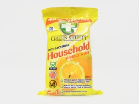 Green Shield Anti-Bacterial Household Surface Wipes (400g)