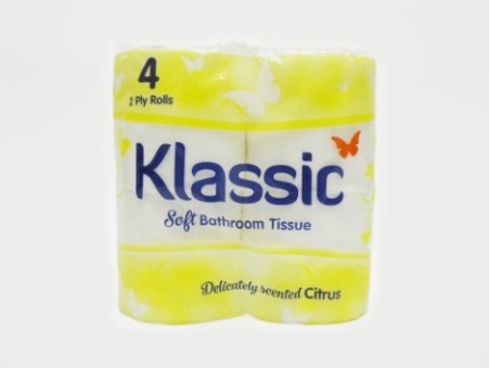 Klassic Soft Citrus Bathroom Tissue (4 Rolls)