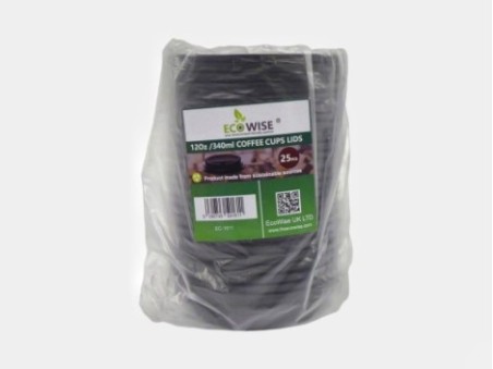 Ecowise 25 12oz-340ml Coffee Cups Lids