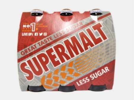 Supermalt Less Sugar (Pack of 6) (330ml x 6)