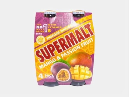 Supermalt Mango & Passion Fruit (Pack of 4) (330ml x 4)