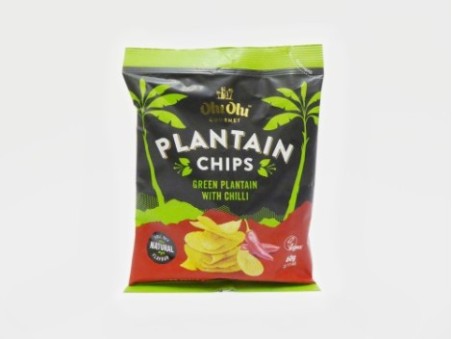 Olu Olu Plantain Chips Green Plantain with Chilli (60g)