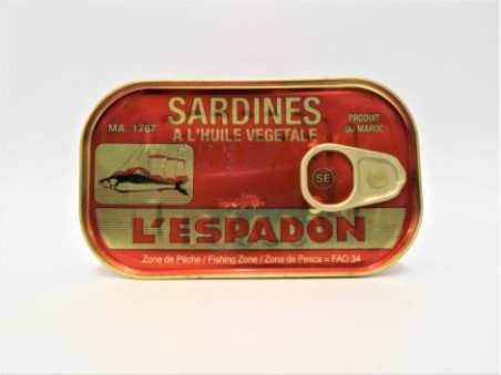 L'espadon Sardines in Vegetable Oil (125ml)