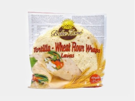 Bake Zone Tortilla White Flour Wrap Lavas (330g)
