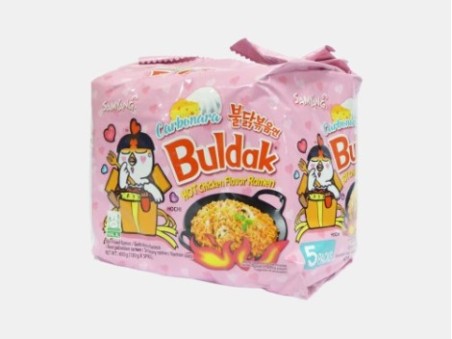 Samyang Carbonara Buldak Hot Chicken Flavour Ramen (Pack of 5) (130g x 5)
