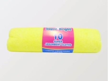 Super Bright Ten Super Absorbent Cloths (100g)