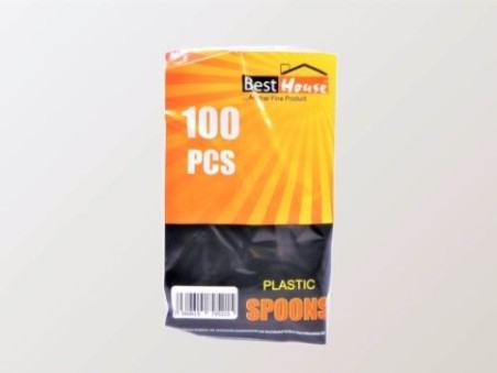 100 Plastic Reusable Spoons