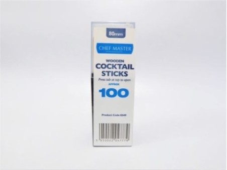 Chef Master 100 Wooden Cocktail Sticks