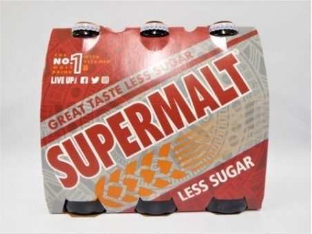 Supermalt Less Sugar (Pack of 6) (6 x 330ml)