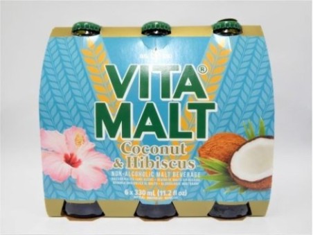 Vita Malt Coconut & Hibiscus (Pack of 6) (6 x 330ml)