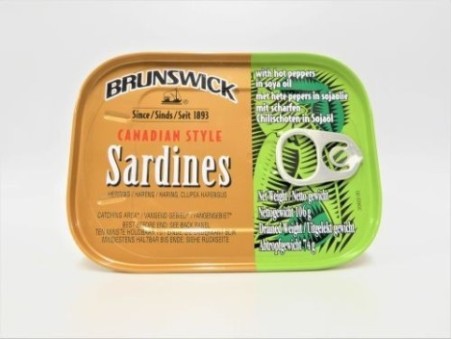 Brunswick Sardines with Hot Peppers in Soya Oil (106g)