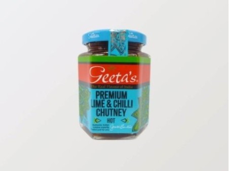 Geeta's Premium Lime & Chilli Chutney Hot (230g)