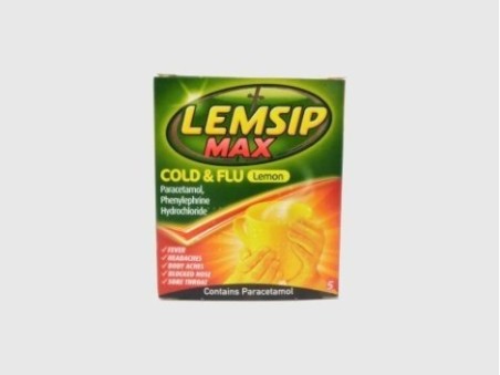 Lemsip Cold & Flu Lemon 5 Sachets