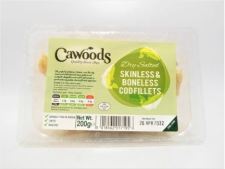 Cawoods Skinless & Boneless Cod Fillets (200g)