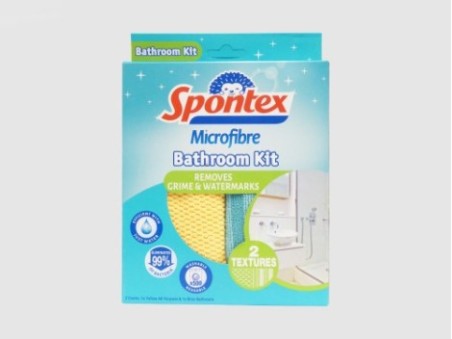 Spontex Microfibre Bathroom Kit